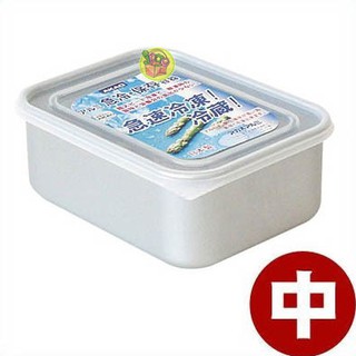 【JPGO】日本製 Akao alumi 鋁製保冷保鮮盒 食材急速冷凍解凍~深型 中款 1.8L