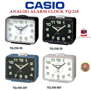 <秀>CASIO公司貨附保證卡及發票 桌上型指針鬧鐘，數字刻度漆有螢光塗料，夜間判讀同樣便 TQ-218