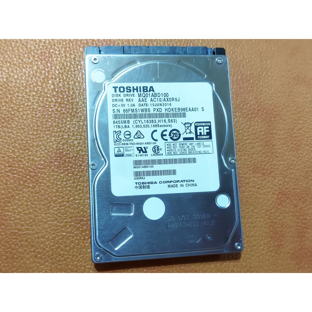 希捷SEAGATE TOSHIBA HGST 2.5吋 1TB 5400轉 9.5mm SATA3 升級SSD換下