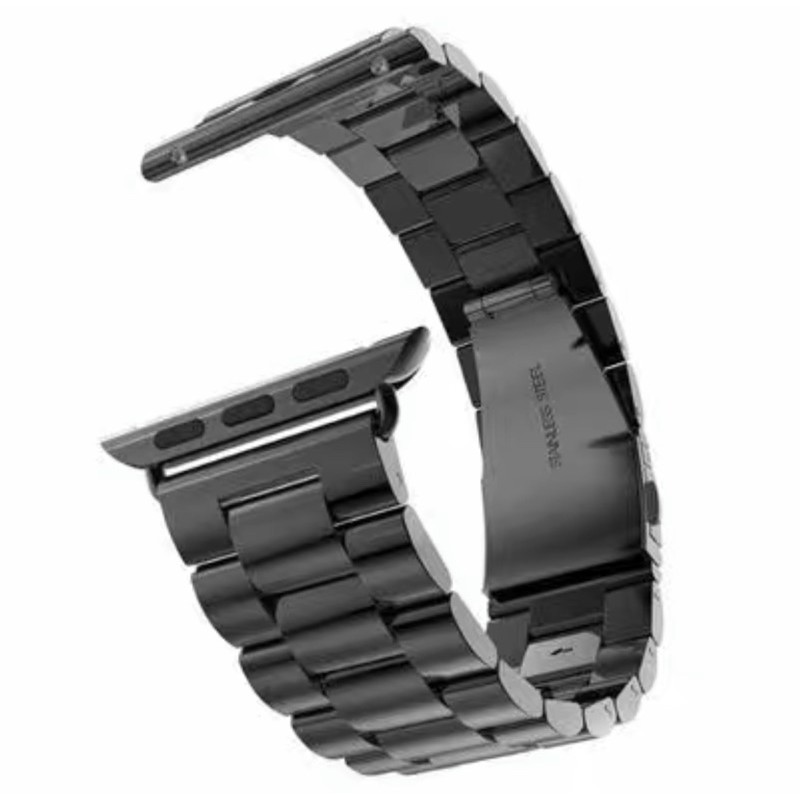Apple Watch s4 s5 s6 s7 44mm 不鏽鋼 錶帶 黑色