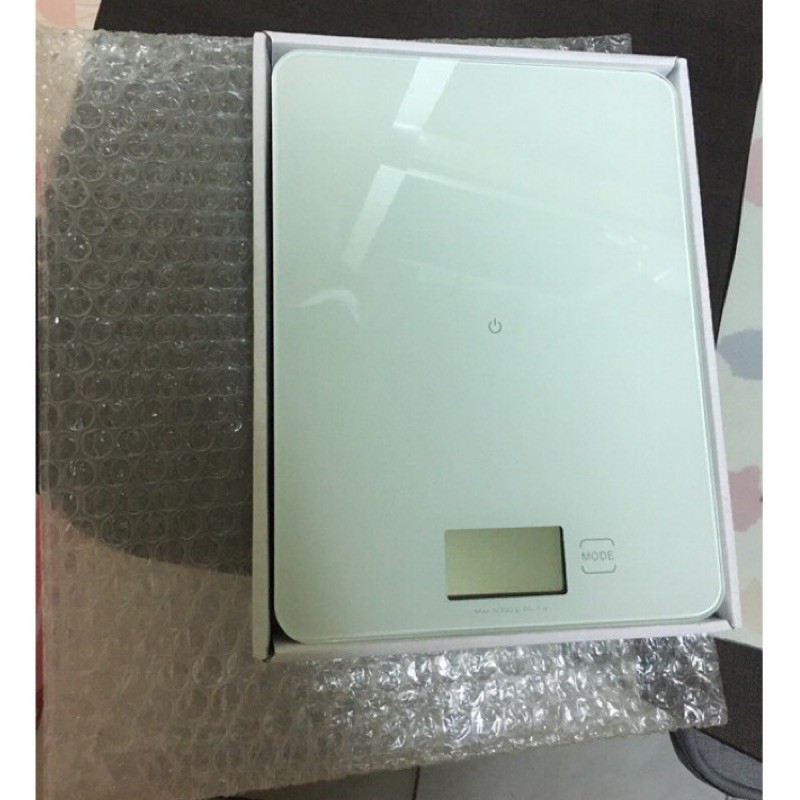《八成新》IKEA白色電子秤5kg/強化玻璃表面/可切換磅&amp;克/可歸零