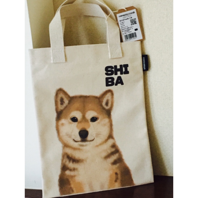 台南頂級手工製作合成帆布行柴犬shiba萌萌的ipad袋手提袋遛狗袋約會袋