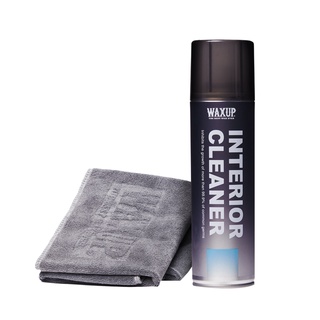 【WAXUP-內裝清潔慕斯】附超細纖維擦拭布X2 座椅、方向盤、塑膠、頂棚、絨布內裝清潔劑 內飾清潔