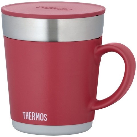 THERMOS 膳魔師 不鏽鋼真空保溫杯 0.35L JDC-350 350cc 350ml 咖啡杯 茶杯 桌上杯 紅色