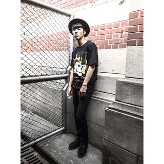 Millionfold-迷戀肆 SKULL BOY / TEE 黑色 大尺寸 大尺碼 OVERSIZE