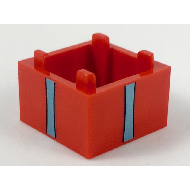 樂高 Lego 紅色 箱子 禮物 Red Container Box 2x2x1 Top 積木 35700pb01 街景