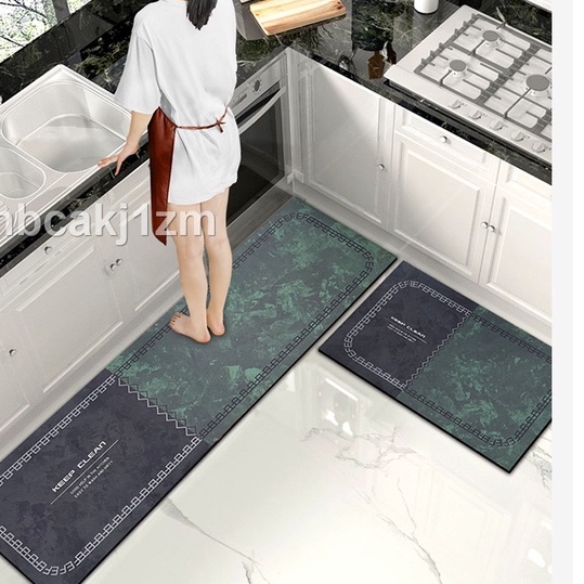 【紳士】2022新款 廚房地墊 軟矽藻泥吸水墊子 厚度約4MM 防滑防油免洗 可擦耐髒腳墊 地墊 地毯 加厚慢回彈地墊