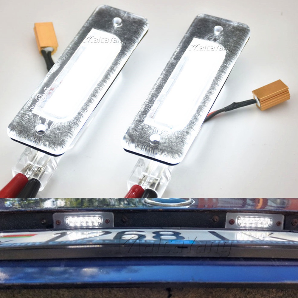 2pcs 白色 LED 牌照燈適用於寶馬 5 系 E34 M5 518i 520i 525i 525td 530i 54