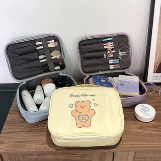 ✨新款 化妝品收納包 韓國ins可愛小熊化妝包日系學生收納包少女便攜隨身洗漱包大容量