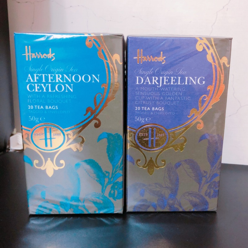 即期品 Harrods 16號錫蘭紅茶包入 25號大吉嶺紅茶茶包入 蝦皮購物