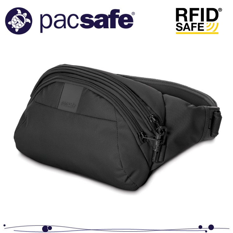 Pacsafe 澳洲 Metrosafe LS120 RFID防盜腰包《黑》/30405/臀包/隨身包/防盜設/悠遊山水