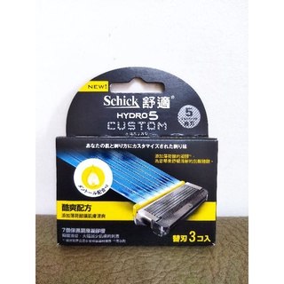 Schick 舒適牌 HYDRO5 水次元5辨型(酷爽配方) 刮鬍刀片三入/盒