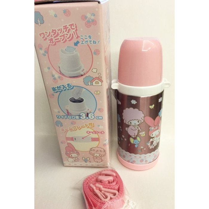 燕子部屋 美樂蒂可愛攜帶式保溫保冷水壺 370ml 蝦皮購物