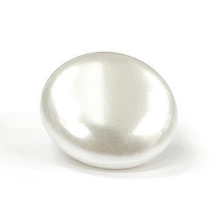 扁圓亮面線腳珍珠釦 10顆/組 日本進口 服飾用高品質 尿素珠 尿素珍珠釦 6299【恭盟】