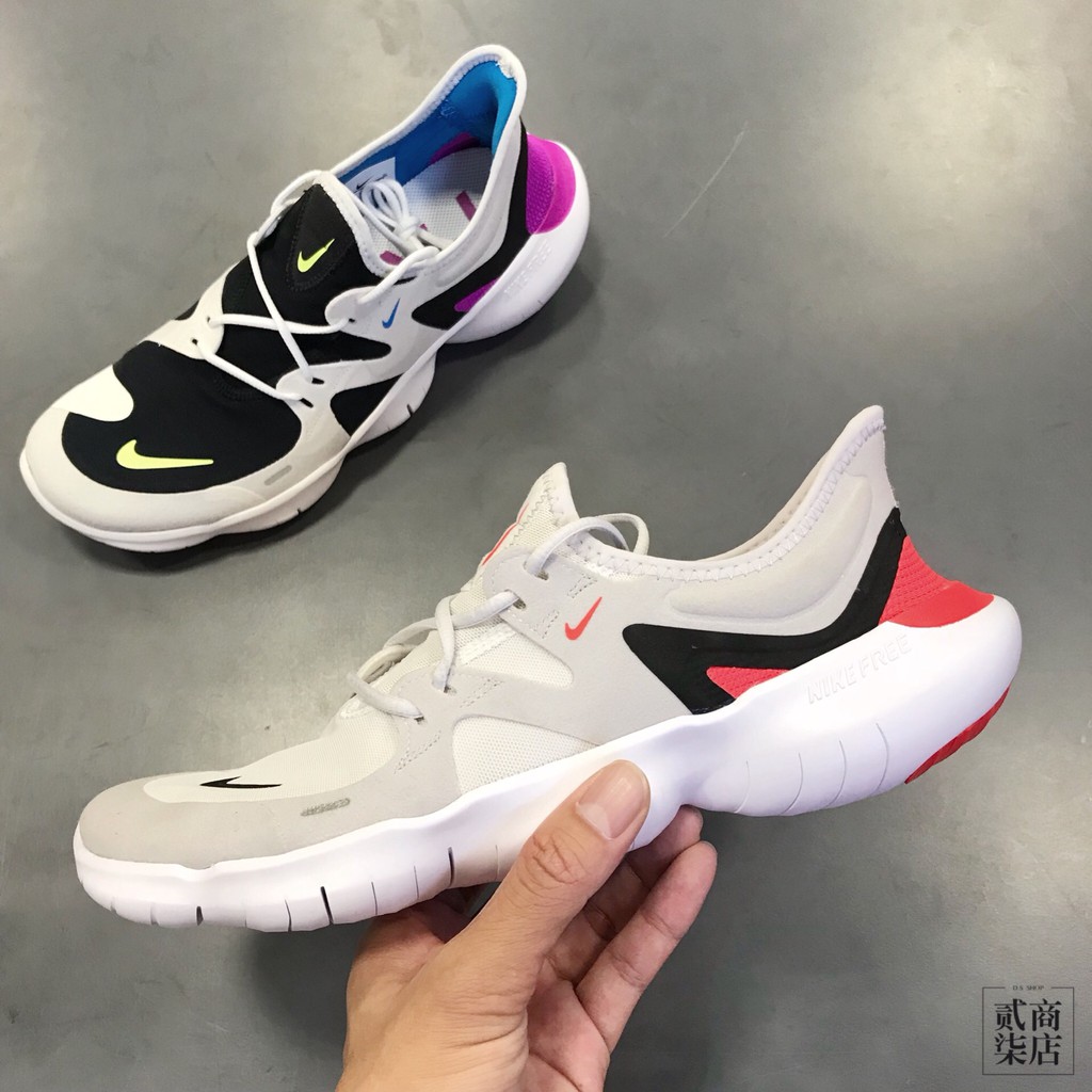 (貳柒商店) Nike Free RN 5.0 男款 米色 灰白 慢跑鞋 赤足 輕量 訓練鞋 健身 AQ1289-004