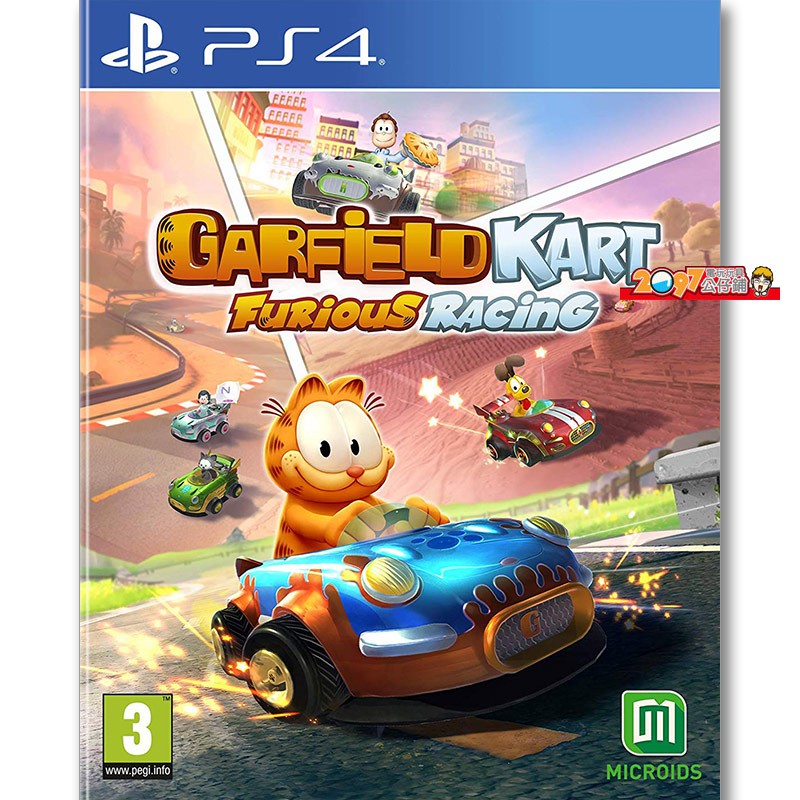 全新未拆 PS4 加菲貓 卡丁車 瘋狂競速 激情狂飆 英文版 Garfield Kart Furious Racing