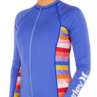 HURLEY｜女 RETRO BLOCK LS ZIP RASHGUARD 防磨衣