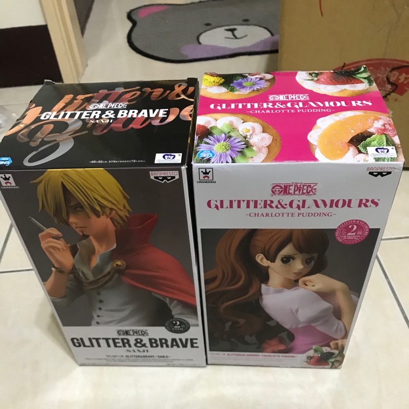 One Piece Glitter&Brave Sanji and Glitter&Glamours Charlotte Pudding Figures