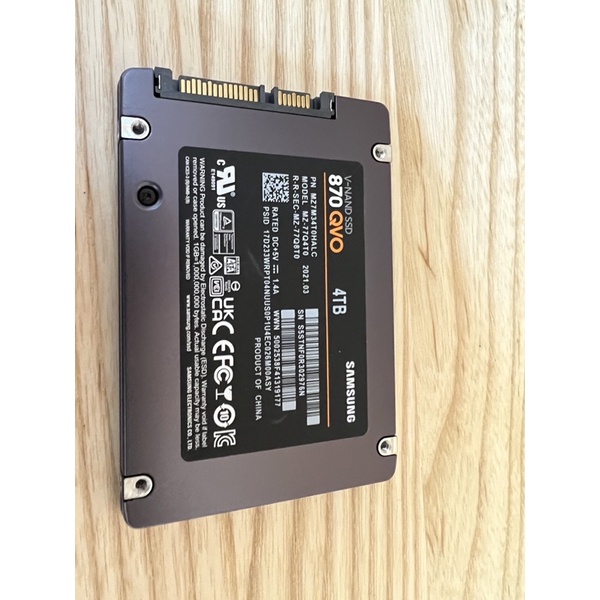 Samsung 三星 870 QVO 4TB 2.5吋 SATA SSD固態硬碟