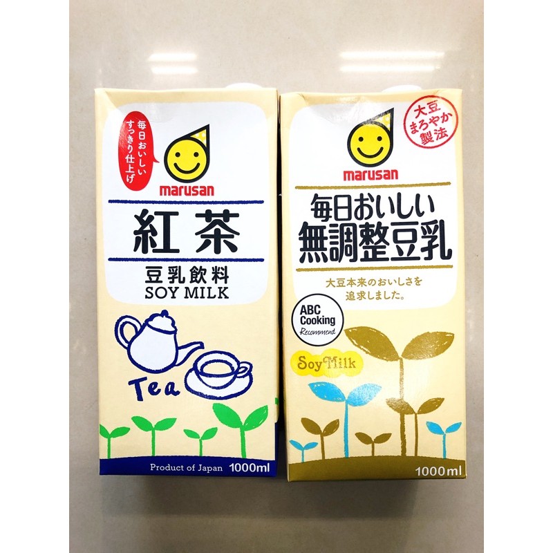 日本 marusan 丸三豆乳 無調整豆乳 豆乳紅茶 1000ml soy milk