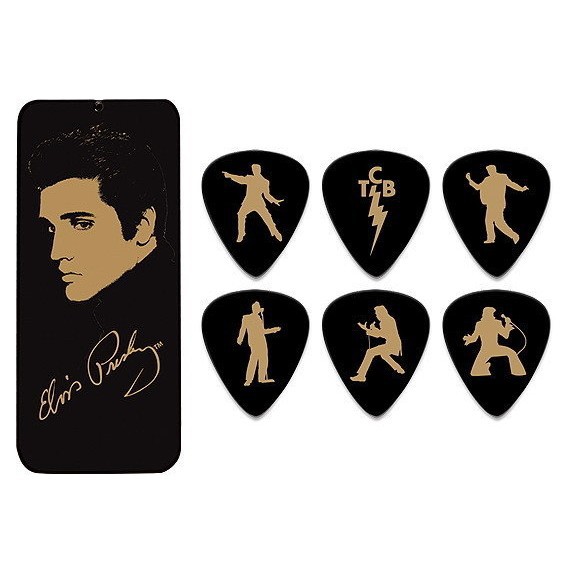 Dunlop 貓王 Elvis Presley 簽名限量款吉他 Pick 彈片(6片典藏盒裝) [唐尼樂器]