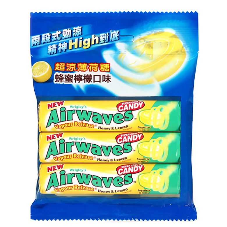 Airwaves 超涼薄荷糖-蜂蜜檸檬(10粒x3條/包)[大買家]