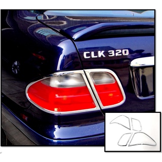 圓夢工廠 Benz 賓士 CLK W208 CLK430 CLK55 1996~2003 鍍鉻 後燈框 尾燈框