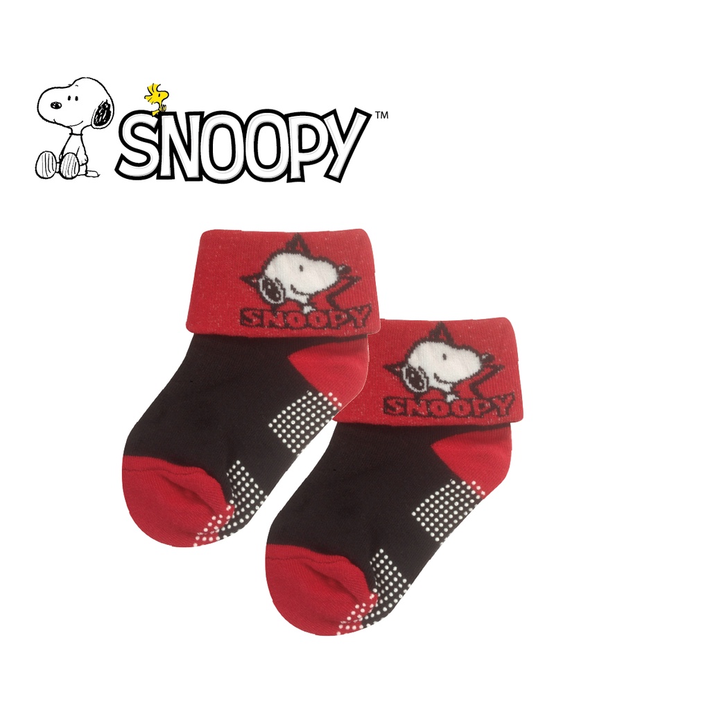 【SNOOPY】SN018 翻口止滑童棉襪