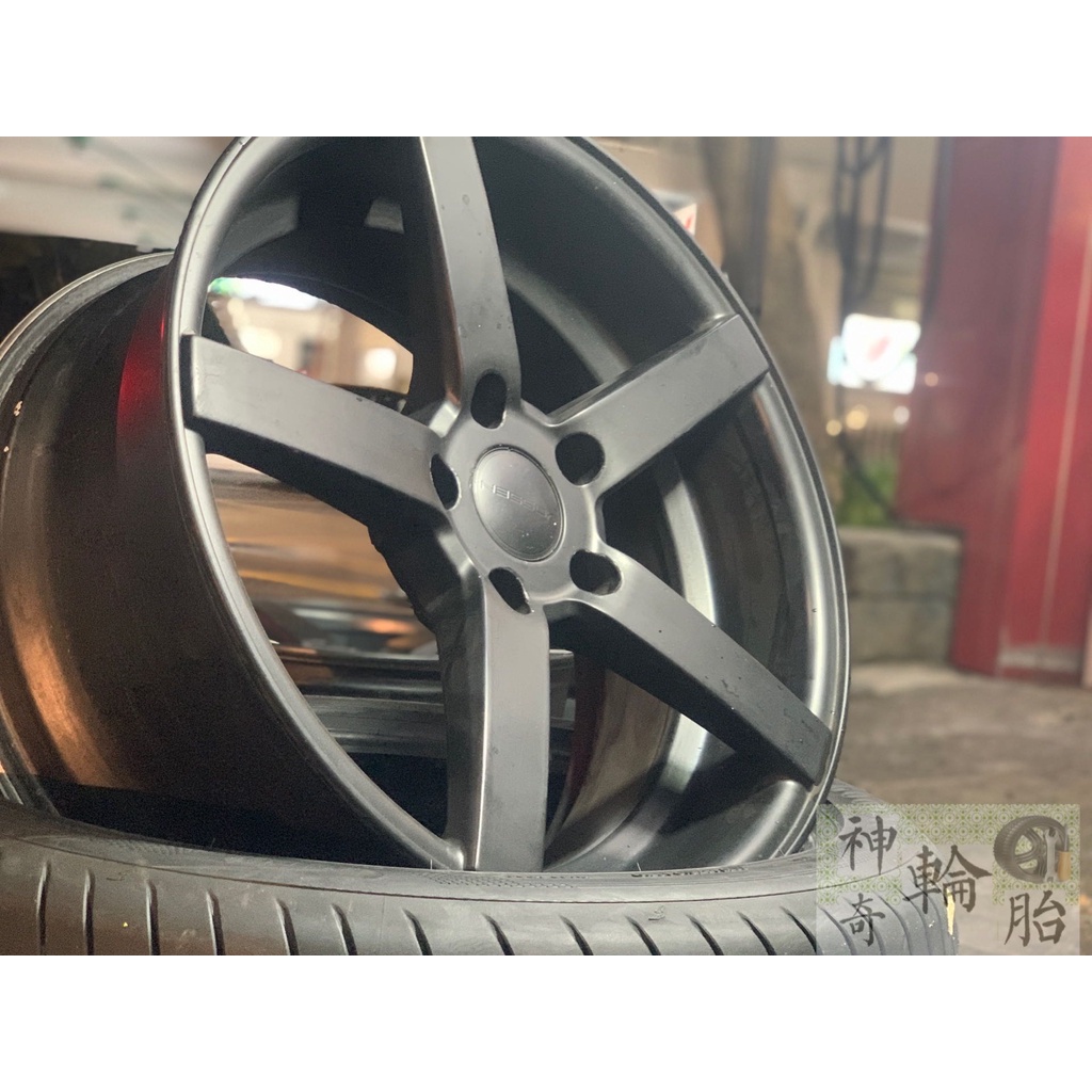 18吋鋁圈 Vossen 類CV3 五爪凹面款 5/120 8.5J ET35 平光黑 真圓無變形 BMW車系