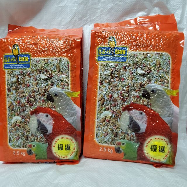 藍亞仕優選(橘包）無殼中大型飼料2包1組