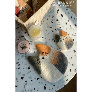 [BANNIES] 動物造型 原創設計 尼泊爾手工 氣質款羊毛氈杯墊 哈士奇 柴犬 紅貴賓 貓咪