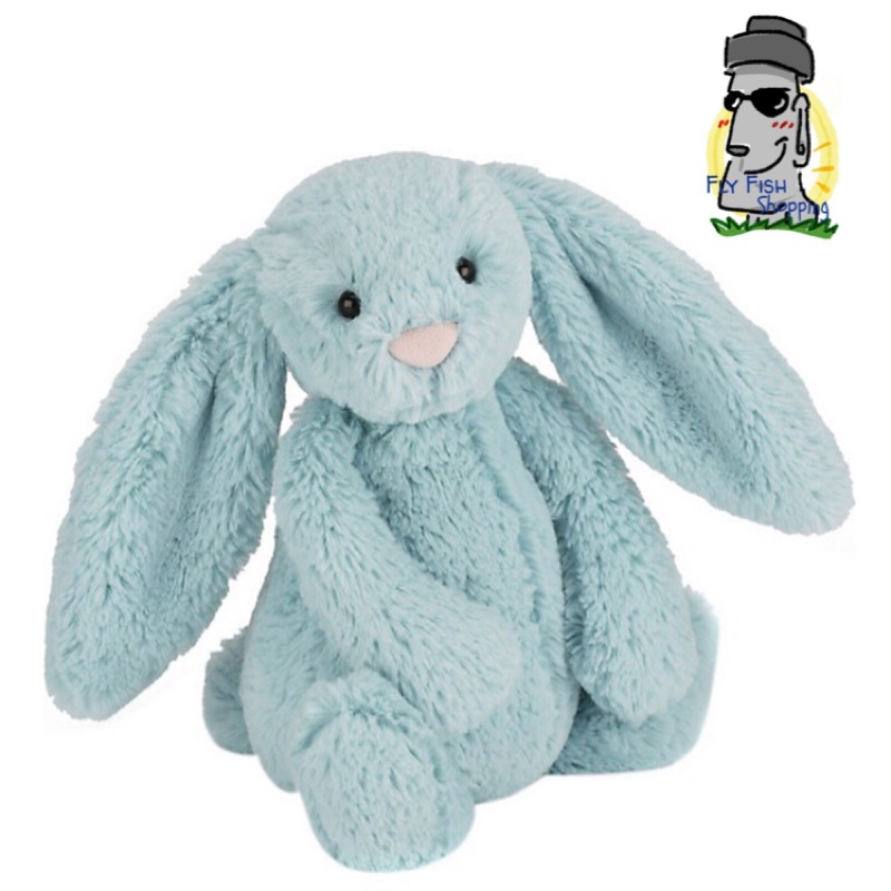 Jellycat Bashful Aqua Bunny 青藍色兔18 31公分 蝦皮購物