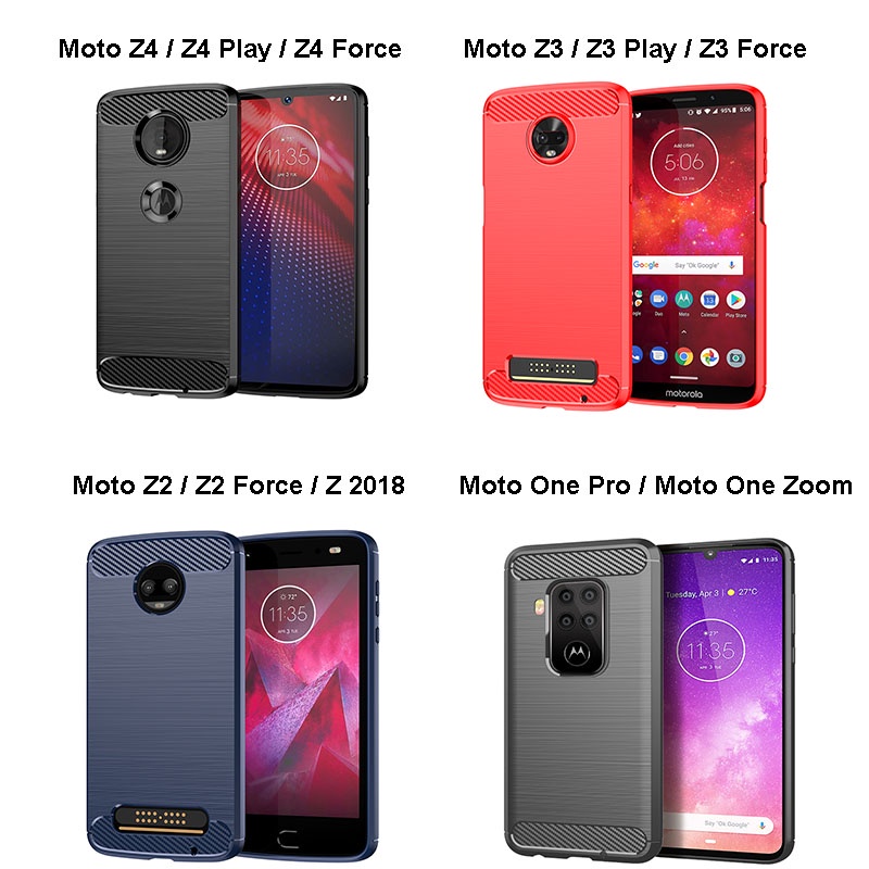 MOTOROLA 碳拉絲外殼摩托羅拉 One Zoom One Pro Moto ZZ2 Z3 Z4 Play/Forc