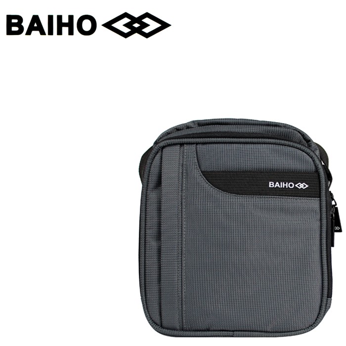 BAIHO 台灣製造 直式 多功能 側背包/斜背包 BHO258 灰色