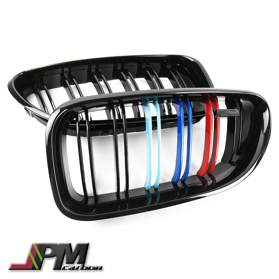 JPM Carbon 水箱護罩 鼻頭 亮黑+三色 雙線 BMW F06 F12 F13 6系列 [熱賣]