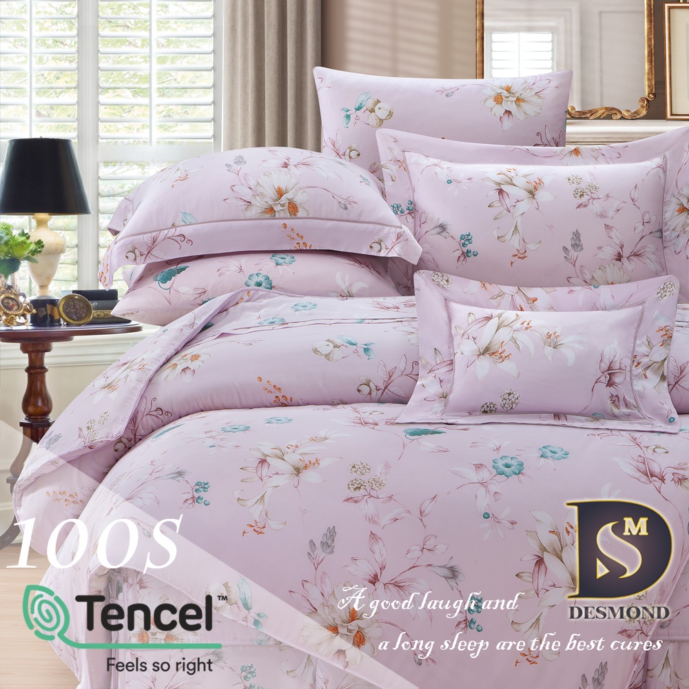 【岱思夢】100%純天絲100支 安貝琳 鋪棉床罩組 雙人 加大 特大 TENCEL 天絲 床包 床罩