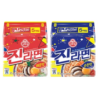 《韓國不倒翁》 頂級金拉麵 120g*5入/袋 (原味/辣味)【現貨 附發票】