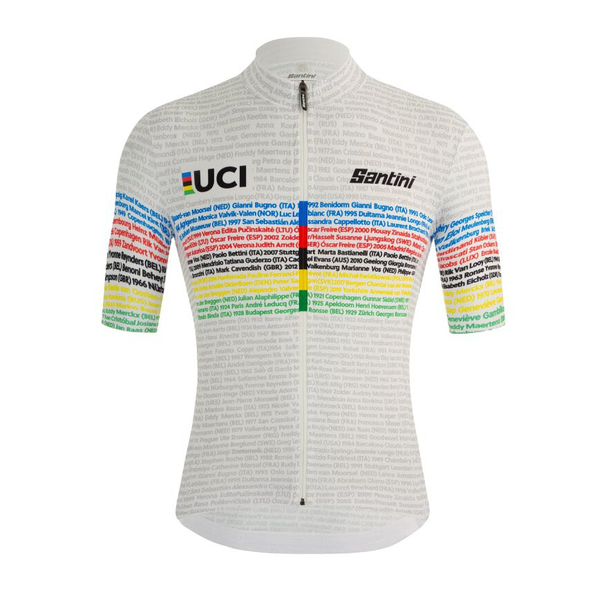 Santini UCI 公路世錦賽百年紀念短袖車衣 透氣貼身版型