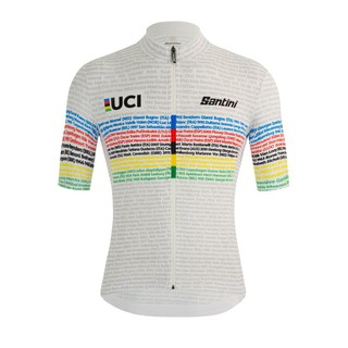 santini uci 公路世錦賽百年紀念短袖車衣 透氣貼身版型