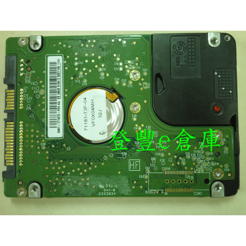 【登豐e倉庫】, DF676 WD2500BEVT-22A23T0 250G SATA2 電路板(整顆)硬碟
