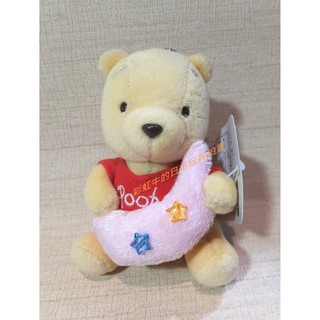 日版 SEGA限定景品 WINNIE THE POOH 小熊維尼 娃娃 玩偶 小娃 星星月亮 珠鍊吊飾