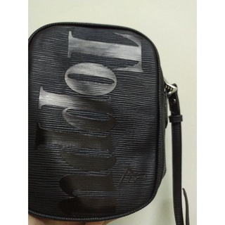 二手現貨/正韓品牌THE TOPPU黑色水波紋皮革側背小包包 皮革側背包 側背包 潮流小包