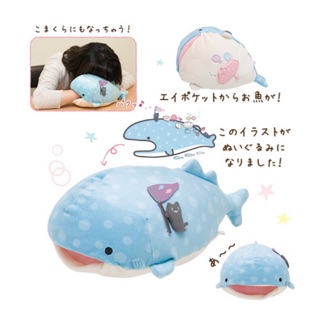 麻糬抱枕😍現貨出清🐳超柔軟日本鯨魚先生藍鯨抱枕 枕頭 海洋動物毛絨公仔 卡通可愛靠枕 午睡枕