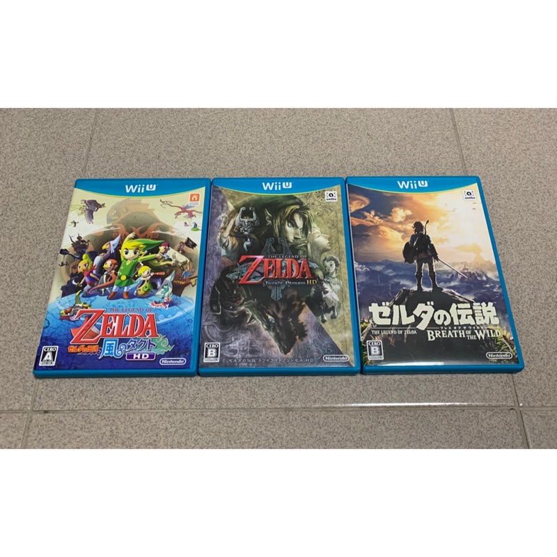 Wii U Zelda 全新品 原廠日版遊戲片原版正版片薩爾達傳說系列作品風之律動曙光公主曠野之息 蝦皮購物