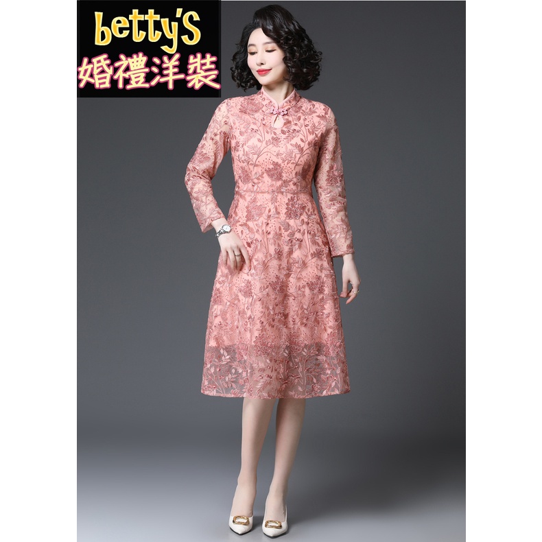 【L-5XL】媽媽禮服 媽媽裝 婆婆裝 婚禮洋裝 喜宴洋裝 大尺碼媽媽裝 媽媽洋裝 民族風洋裝 中國風洋裝98r443