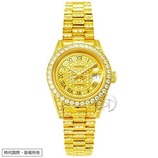 【ROSDENTON勞斯丹頓】97626LGB-A3 榮耀時光 滿天星晶鑽 機械女錶 金錶 26mm 臺南 時代鐘錶