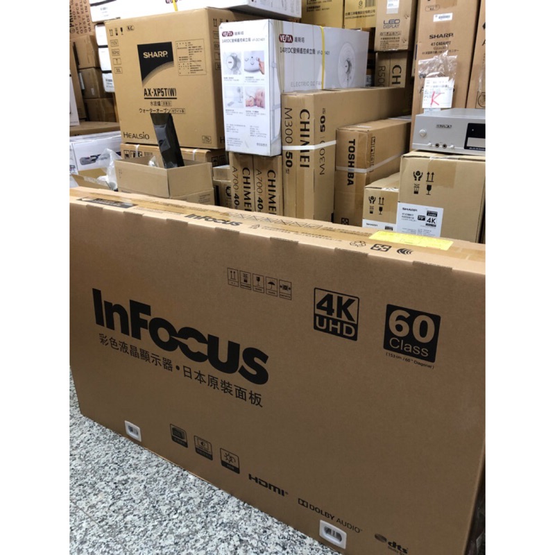 來電折價  InFocus 鴻海WA-60UA600 日本原裝面板 智慧連網液晶顯示器 歡迎店取