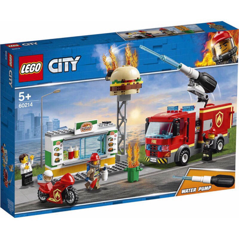 [飛米樂高積木磚賣店] LEGO 60214 City 漢堡餐廳火災救援