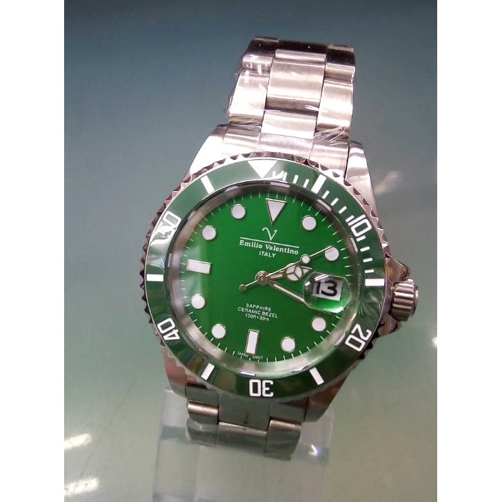【 幸福媽咪 】Valentino Coupeau 范倫鐵諾 綠水鬼陶瓷框 水晶防刮鏡面 石英鋼帶腕錶