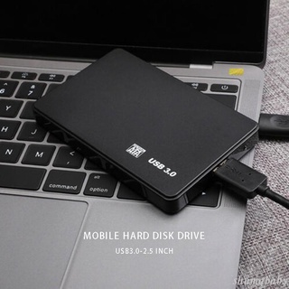 ⚡移動硬盤USB3.0 2.5寸 2T SATA 筆記本臺式電腦通用HDD 黑色 帶數據線現貨